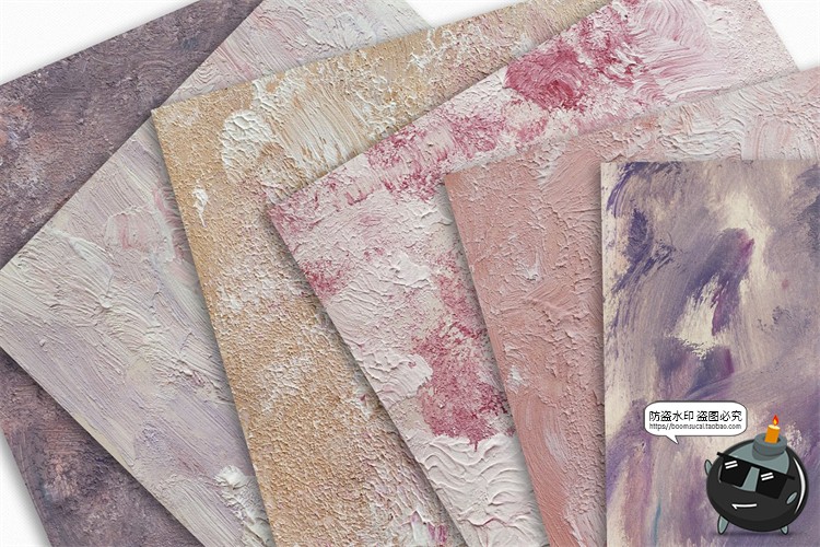 图片[4]-颜料涂料涂抹抽象艺术粉色黑白油画丙烯纹理肌理背景JPG图片素材-设计猿