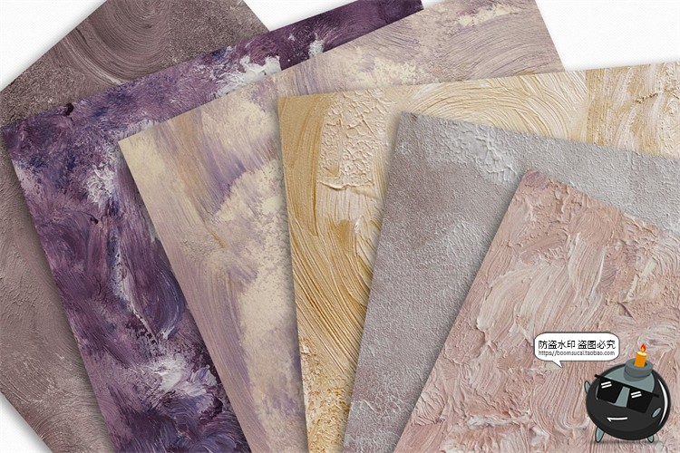 图片[7]-颜料涂料涂抹抽象艺术粉色黑白油画丙烯纹理肌理背景JPG图片素材-设计猿