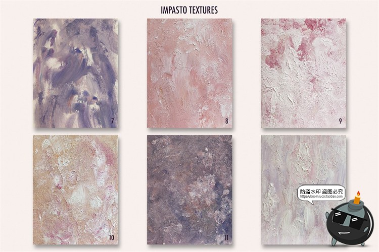 图片[10]-颜料涂料涂抹抽象艺术粉色黑白油画丙烯纹理肌理背景JPG图片素材-设计猿
