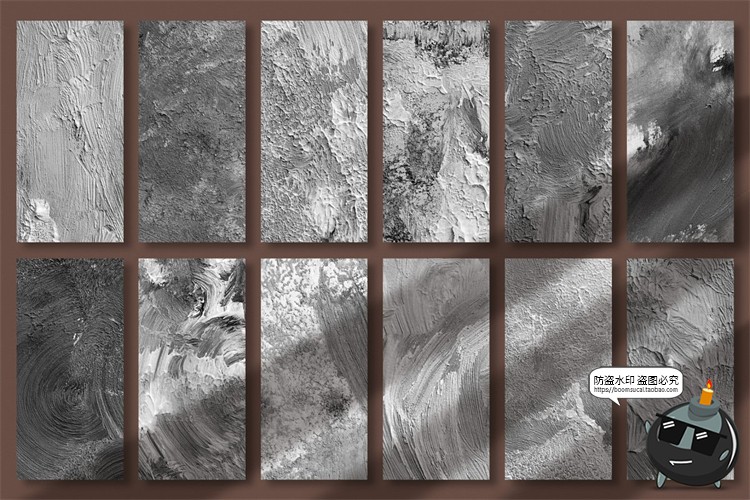 图片[12]-颜料涂料涂抹抽象艺术粉色黑白油画丙烯纹理肌理背景JPG图片素材-设计猿