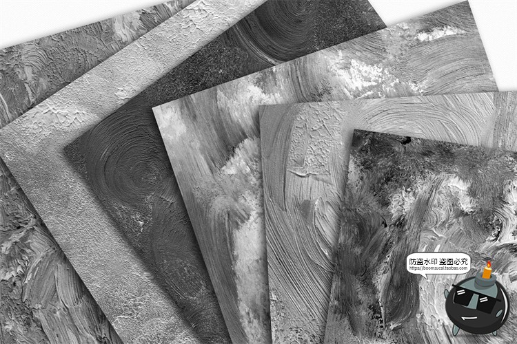 图片[14]-颜料涂料涂抹抽象艺术粉色黑白油画丙烯纹理肌理背景JPG图片素材-设计猿