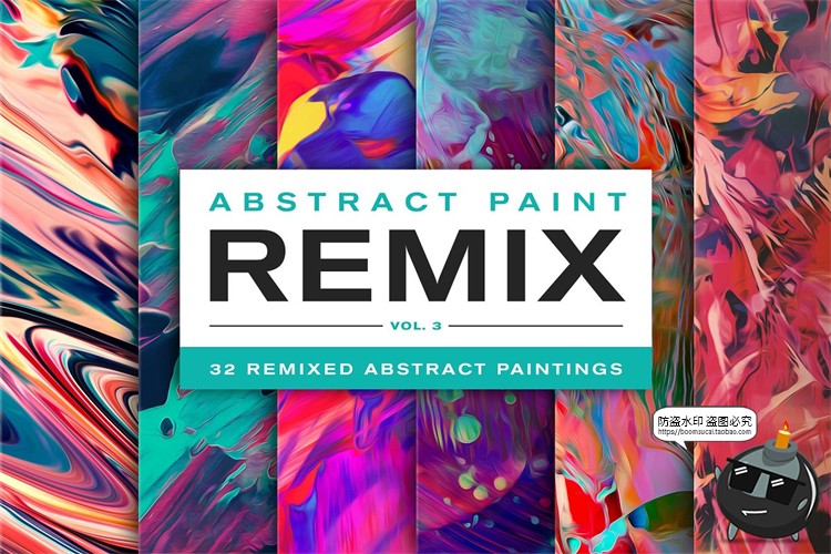 图片[1]-油画颜料油漆彩色晕染抽象混合底纹背景JPG高清图片后期合成素材-设计猿