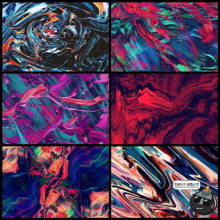 图片[2]-油画颜料油漆彩色晕染抽象混合底纹背景JPG高清图片后期合成素材-设计猿