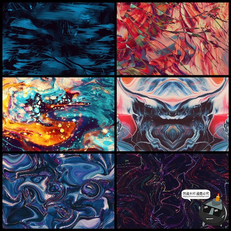 图片[4]-油画颜料油漆彩色晕染抽象混合底纹背景JPG高清图片后期合成素材-设计猿