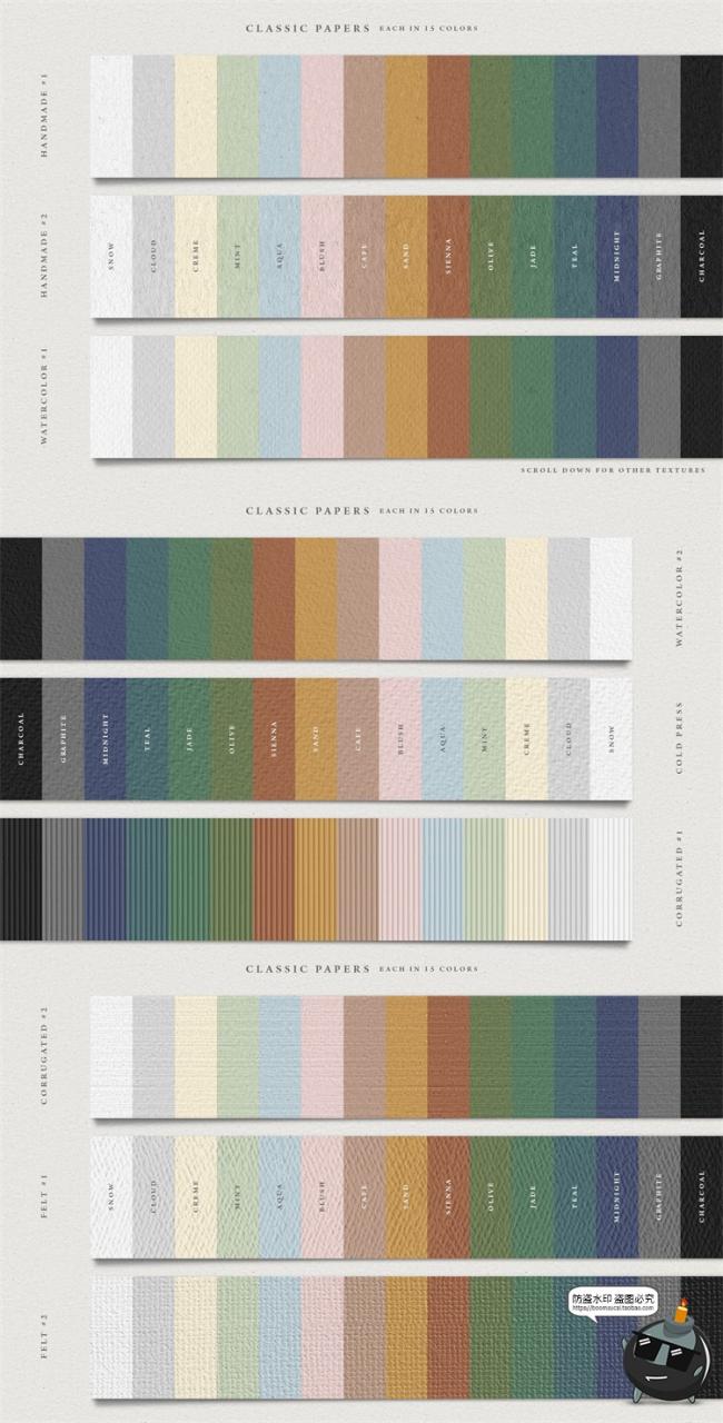 图片[3]-优雅莫兰迪艺术纸张宣纸纹肌理低饱和度配色背景底纹JPG图片素材-设计猿