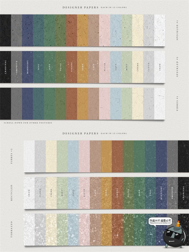 图片[4]-优雅莫兰迪艺术纸张宣纸纹肌理低饱和度配色背景底纹JPG图片素材-设计猿