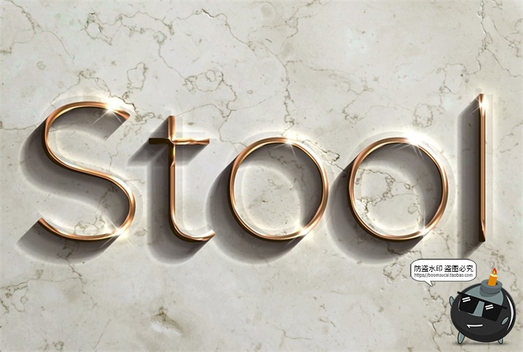 图片[3]-奢华闪亮金属光泽金色银色奢侈字体特效字图层样式PSD样机PS素材-设计猿