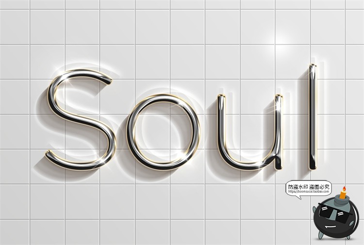 图片[5]-奢华闪亮金属光泽金色银色奢侈字体特效字图层样式PSD样机PS素材-设计猿