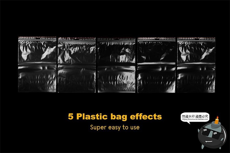 图片[3]-褶皱透明真空塑料袋塑封袋密封自封袋薄膜后期合成PSD模板PS素材-设计猿