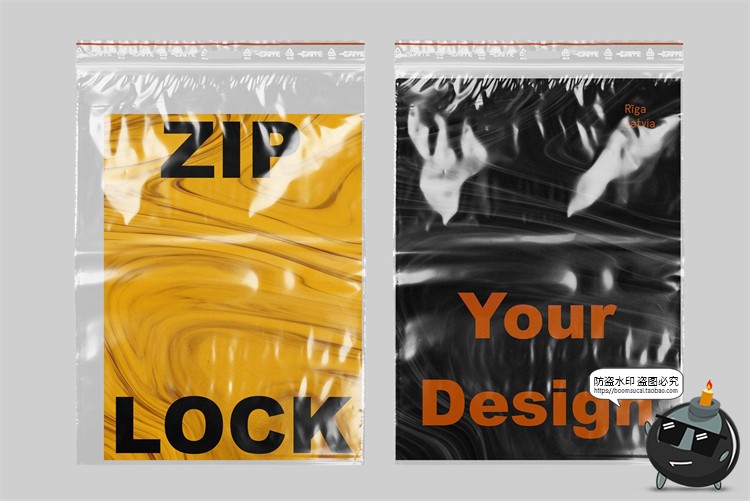 图片[6]-褶皱透明真空塑料袋塑封袋密封自封袋薄膜后期合成PSD模板PS素材-设计猿