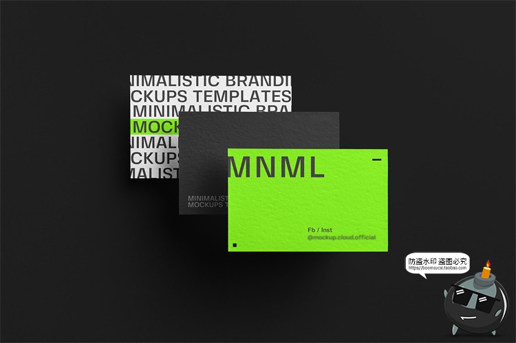 图片[7]-极简排版现代企业文具名片品牌mockups样机vi提案PSD模板PS素材-设计猿