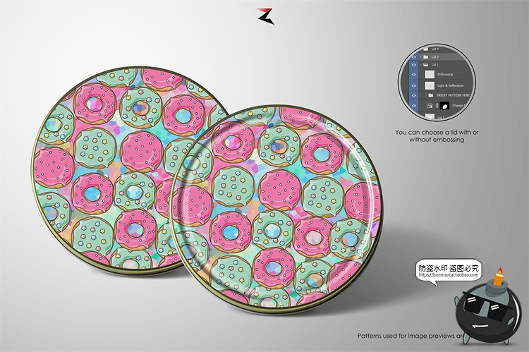 图片[4]-饼干礼物金属铁盒铁罐圆盒零食桶包装mockups样机PSD模板PS素材-设计猿