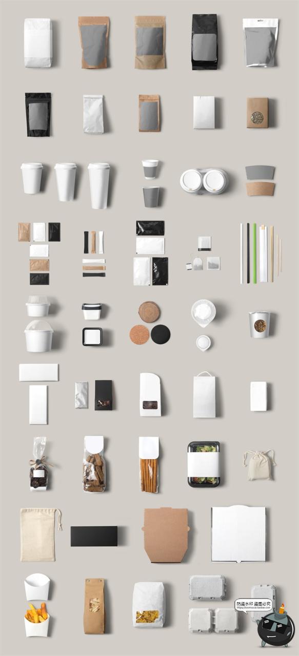 图片[4]-咖啡店奶茶店饮品品牌vi提案包装物件合集展示样机PSD模板PS素材-设计猿