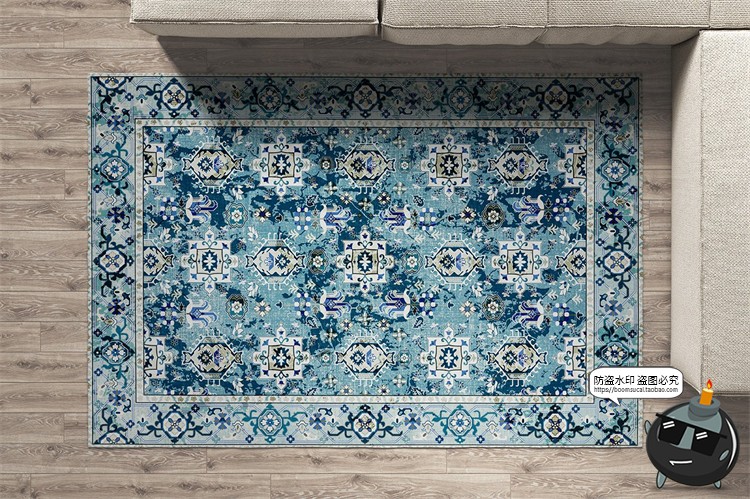 图片[2]-地毯图案织物质感脚垫毛毯展示效果贴图mockup样机PSD模板PS素材-设计猿