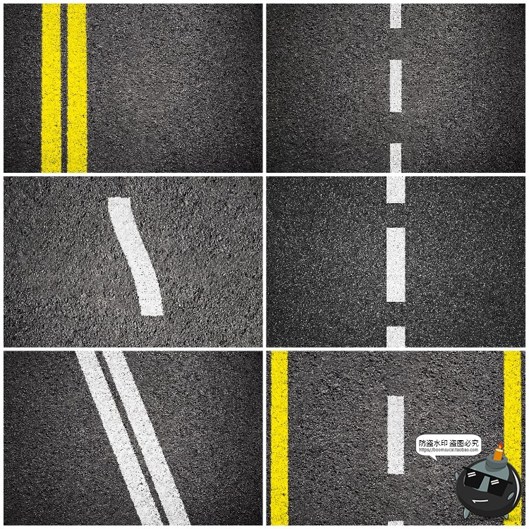 图片[2]-沥青马路公路街道柏油路面纹理平面背景后期底图JPG高清图片素材-设计猿