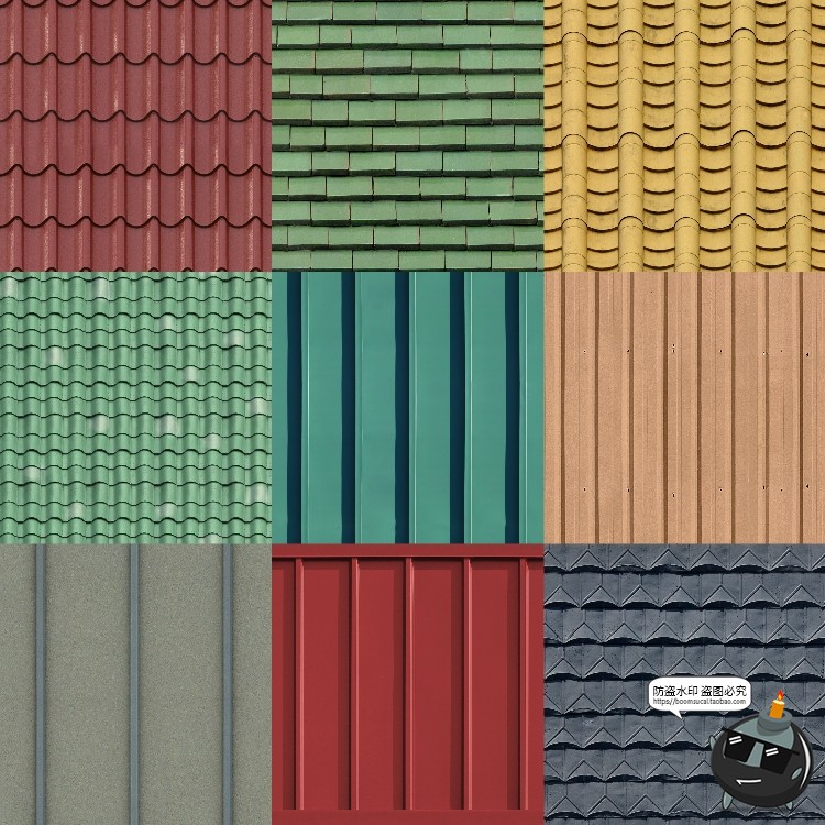 图片[5]-屋顶瓦片纹理景观建筑传统材质背景室外后期合成JPG图片素材-设计猿