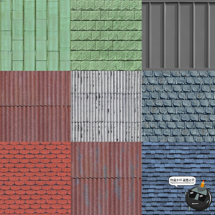 图片[6]-屋顶瓦片纹理景观建筑传统材质背景室外后期合成JPG图片素材-设计猿