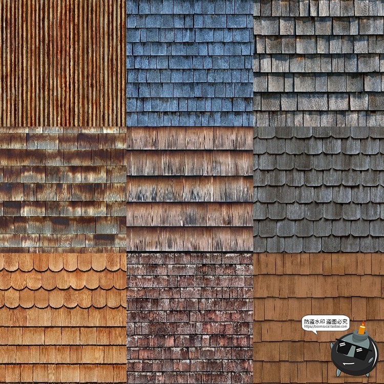 图片[9]-屋顶瓦片纹理景观建筑传统材质背景室外后期合成JPG图片素材-设计猿