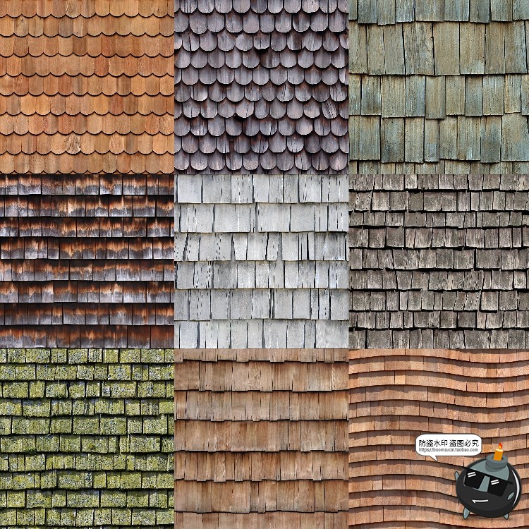 图片[12]-屋顶瓦片纹理景观建筑传统材质背景室外后期合成JPG图片素材-设计猿
