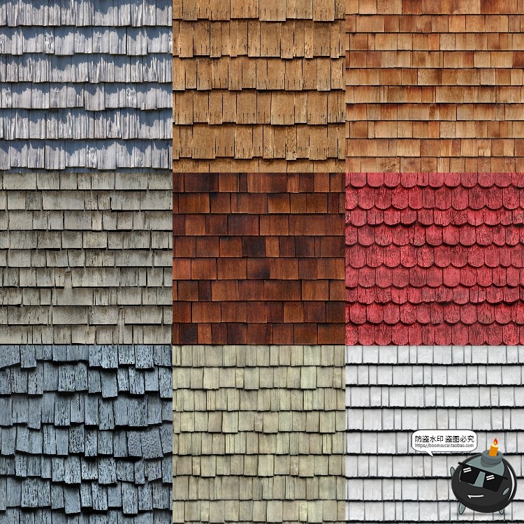 图片[13]-屋顶瓦片纹理景观建筑传统材质背景室外后期合成JPG图片素材-设计猿