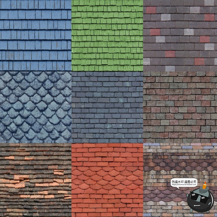 图片[14]-屋顶瓦片纹理景观建筑传统材质背景室外后期合成JPG图片素材-设计猿