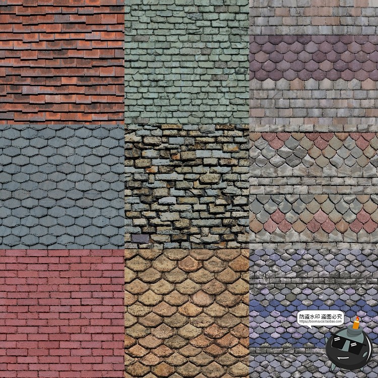 图片[15]-屋顶瓦片纹理景观建筑传统材质背景室外后期合成JPG图片素材-设计猿