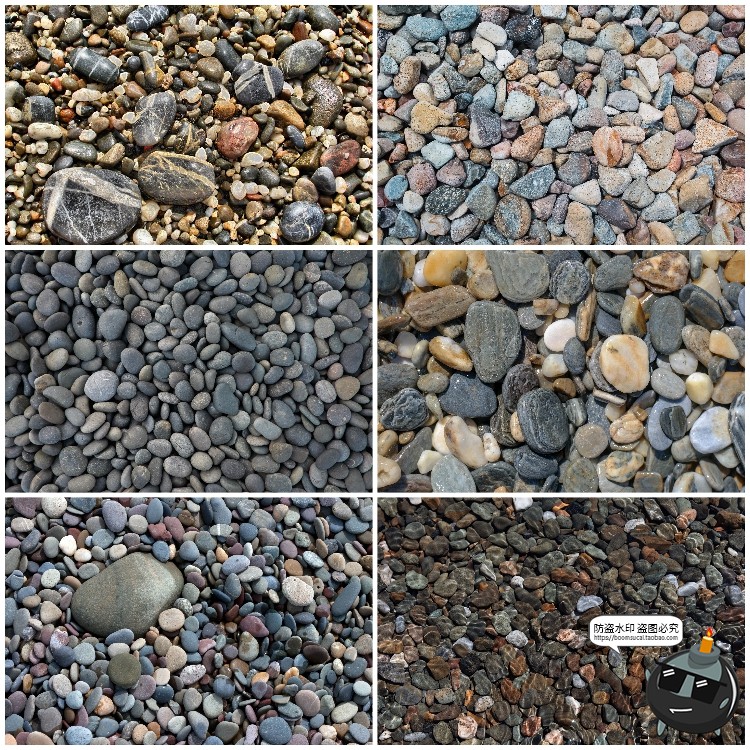图片[3]-鹅卵石雨花石海石石块背景场景底纹美工后期合成JPG高清图片素材-设计猿