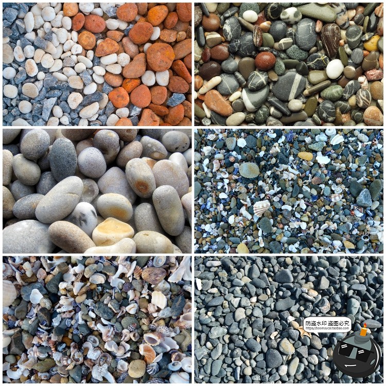 图片[6]-鹅卵石雨花石海石石块背景场景底纹美工后期合成JPG高清图片素材-设计猿