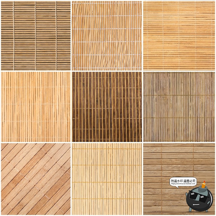 图片[1]-竹编柳条竹条编织凉席草席竹编制品材质纹理贴图背景JPG图片素材-设计猿