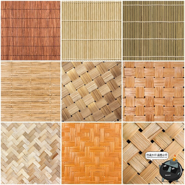 图片[4]-竹编柳条竹条编织凉席草席竹编制品材质纹理贴图背景JPG图片素材-设计猿