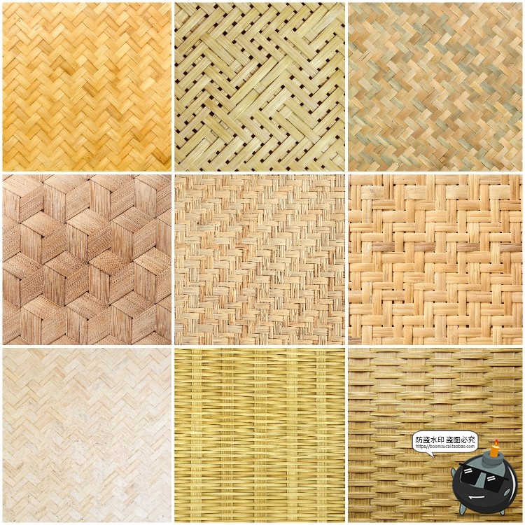 图片[5]-竹编柳条竹条编织凉席草席竹编制品材质纹理贴图背景JPG图片素材-设计猿