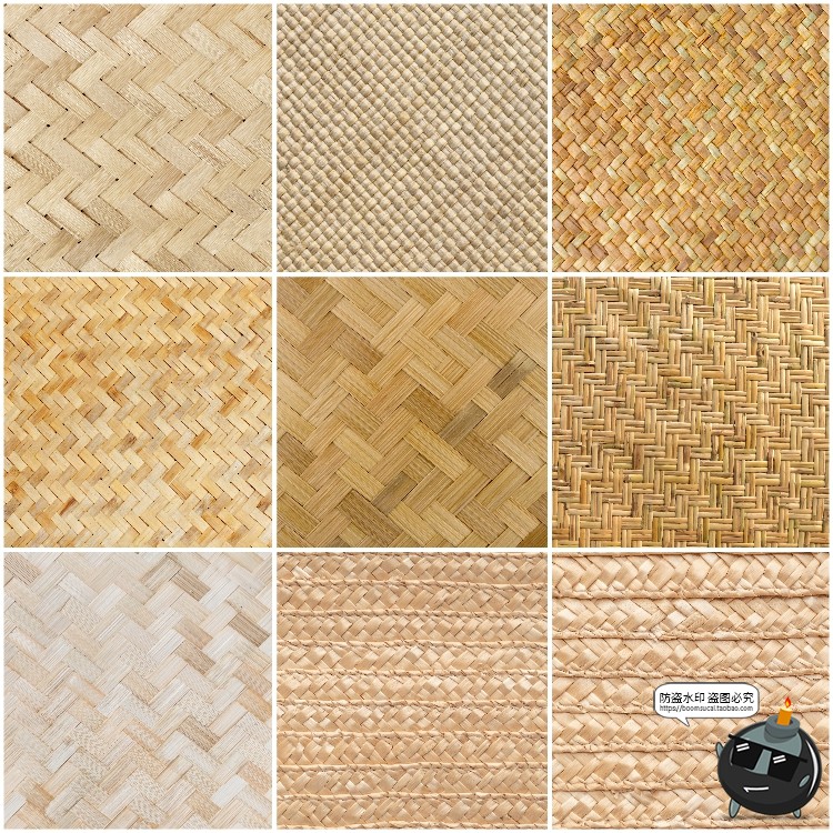 图片[6]-竹编柳条竹条编织凉席草席竹编制品材质纹理贴图背景JPG图片素材-设计猿