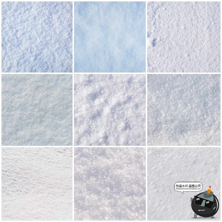 图片[1]-冬天冬季积雪冰雪路面地面雪地白皑皑纹理背景JPG高清图片素材-设计猿