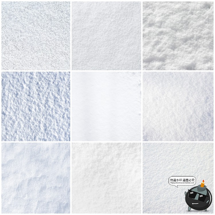 图片[3]-冬天冬季积雪冰雪路面地面雪地白皑皑纹理背景JPG高清图片素材-设计猿