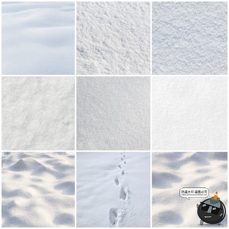 图片[4]-冬天冬季积雪冰雪路面地面雪地白皑皑纹理背景JPG高清图片素材-设计猿