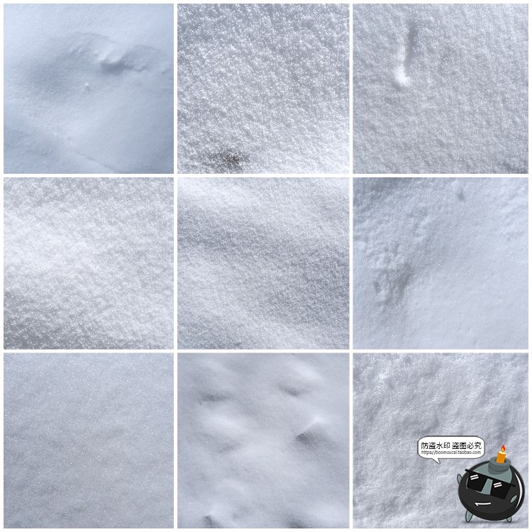 图片[7]-冬天冬季积雪冰雪路面地面雪地白皑皑纹理背景JPG高清图片素材-设计猿