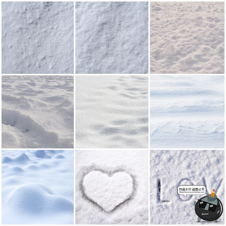 图片[8]-冬天冬季积雪冰雪路面地面雪地白皑皑纹理背景JPG高清图片素材-设计猿