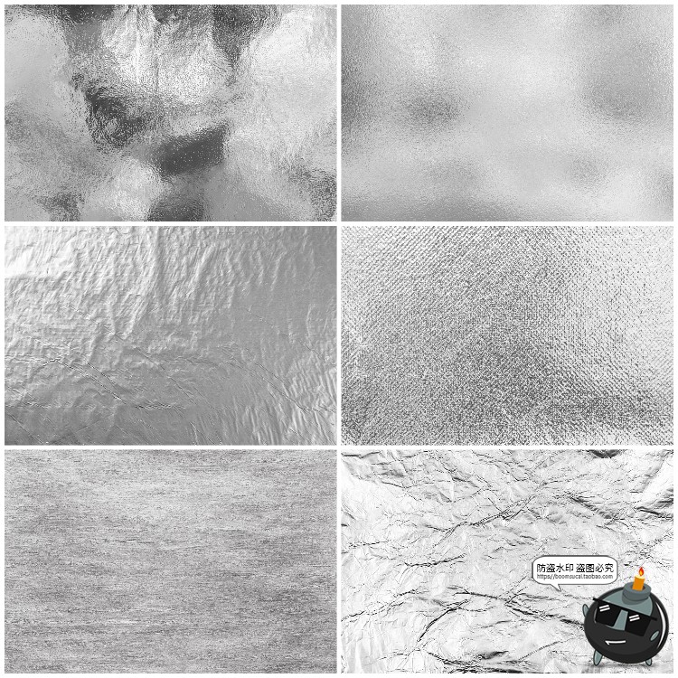 图片[2]-银箔烫银银色银制锡纸金属材质产品贴图平面背景底纹JPG图片素材-设计猿