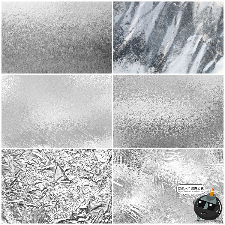 图片[5]-银箔烫银银色银制锡纸金属材质产品贴图平面背景底纹JPG图片素材-设计猿