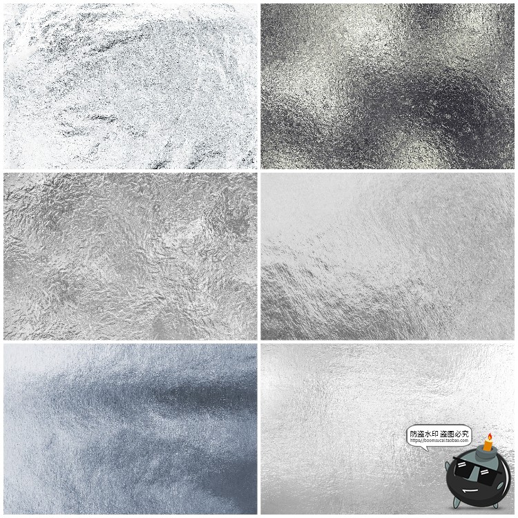 图片[6]-银箔烫银银色银制锡纸金属材质产品贴图平面背景底纹JPG图片素材-设计猿