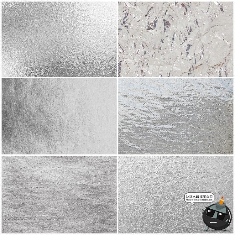 图片[7]-银箔烫银银色银制锡纸金属材质产品贴图平面背景底纹JPG图片素材-设计猿