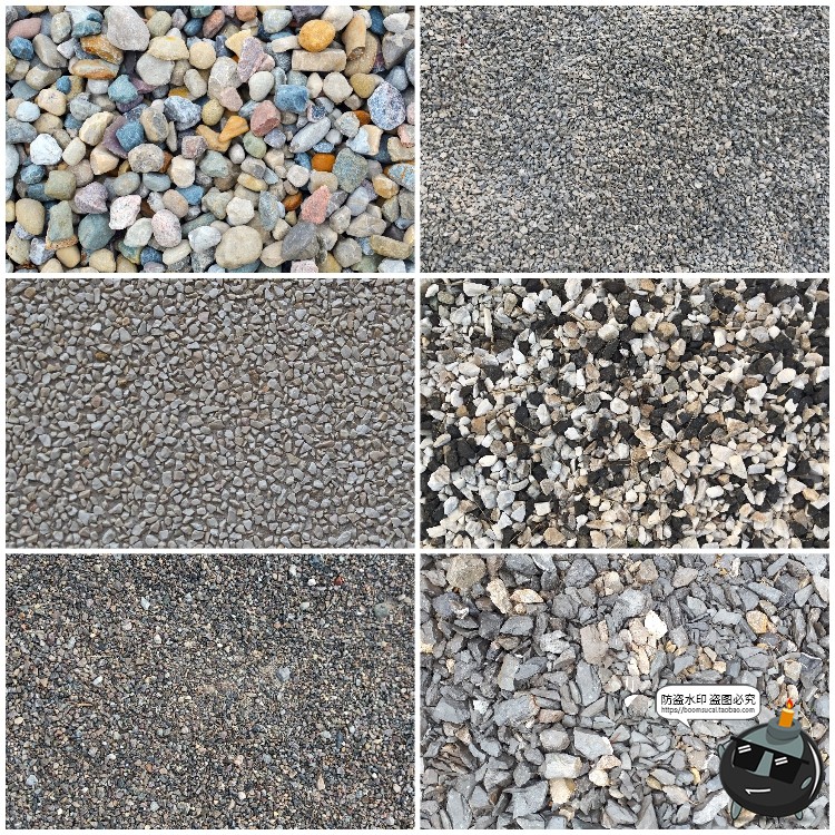 图片[3]-小石子碎石块石砾沙砾石堆背景场景纹理后期合成JPG高清图片素材-设计猿