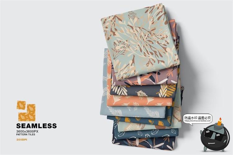 图片[4]-植物花纹森系底纹图案无缝拼接PNG线稿JPG图片AI矢量背景图素材-设计猿