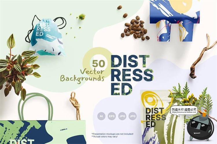 图片[1]-卡通抽象手绘涂鸦背景印刷包装底纹印花花纹JPG图片AI矢量素材-设计猿