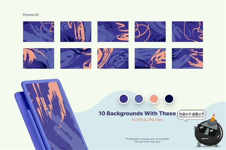 图片[4]-卡通抽象手绘涂鸦背景印刷包装底纹印花花纹JPG图片AI矢量素材-设计猿