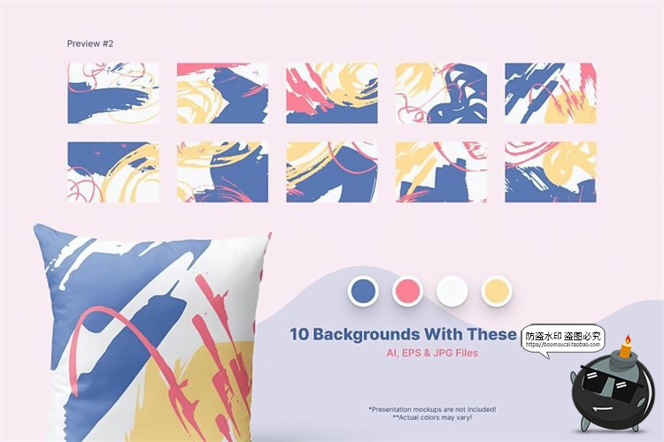 图片[5]-卡通抽象手绘涂鸦背景印刷包装底纹印花花纹JPG图片AI矢量素材-设计猿