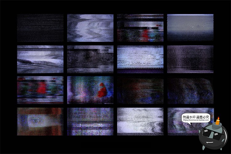 图片[2]-电视雪花屏背景复古录像机监视器信号丢失故障纹理JPG图片素材-设计猿