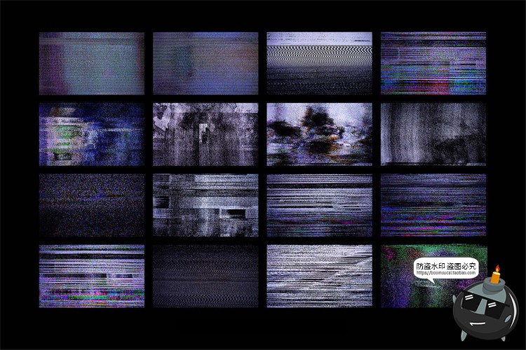 图片[4]-电视雪花屏背景复古录像机监视器信号丢失故障纹理JPG图片素材-设计猿