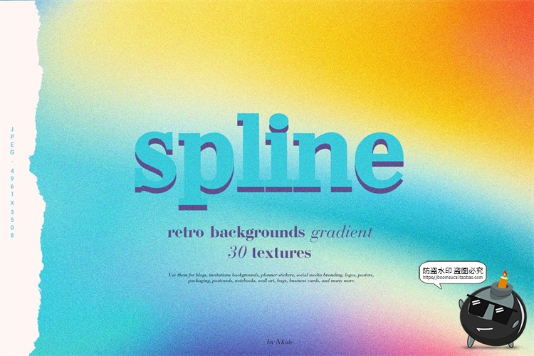 图片[1]-颗粒感噪点渐变纹理未来派复古全息后期合成底纹背景JPG图片素材-设计猿