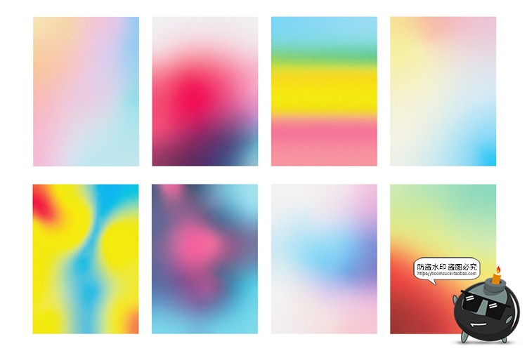 图片[2]-颗粒感噪点渐变纹理未来派复古全息后期合成底纹背景JPG图片素材-设计猿